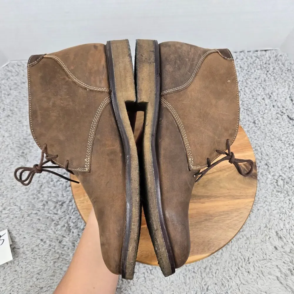 Johnston Murphy Men 9.5M Copeland Brown Leather Lifestyle Crepe Sole Chukka Boot
